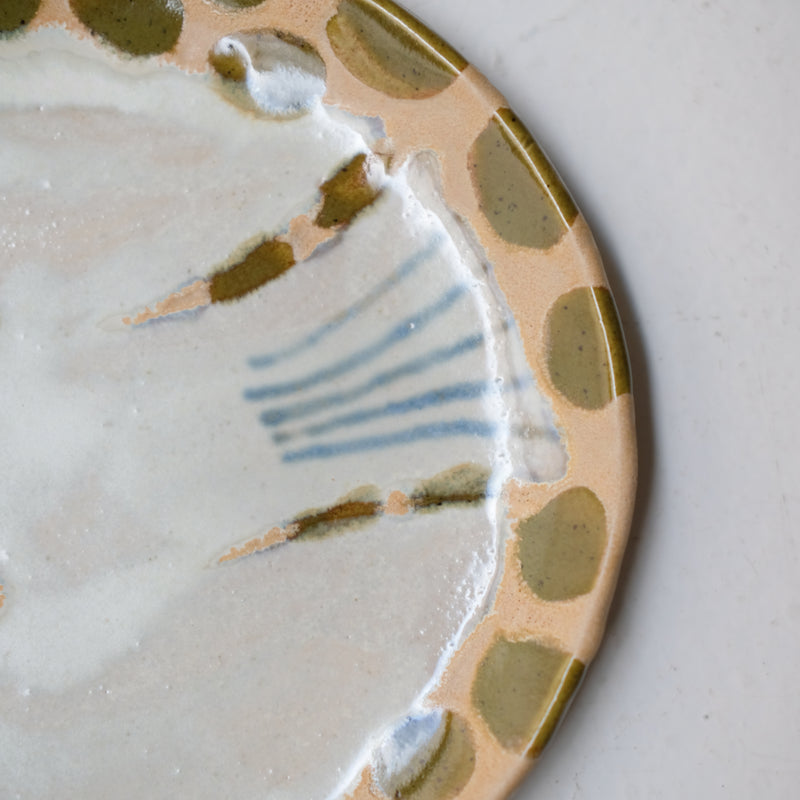 W25MY27 stoneware plate, 16.5cm diameter - multicoloured