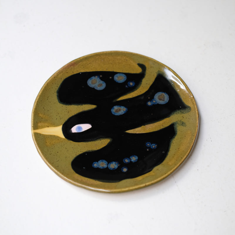 Assiette W25MY39 en grès D 16,5cm - multicolore de Marie-Yaé Suematsu chez Brutal Ceramics