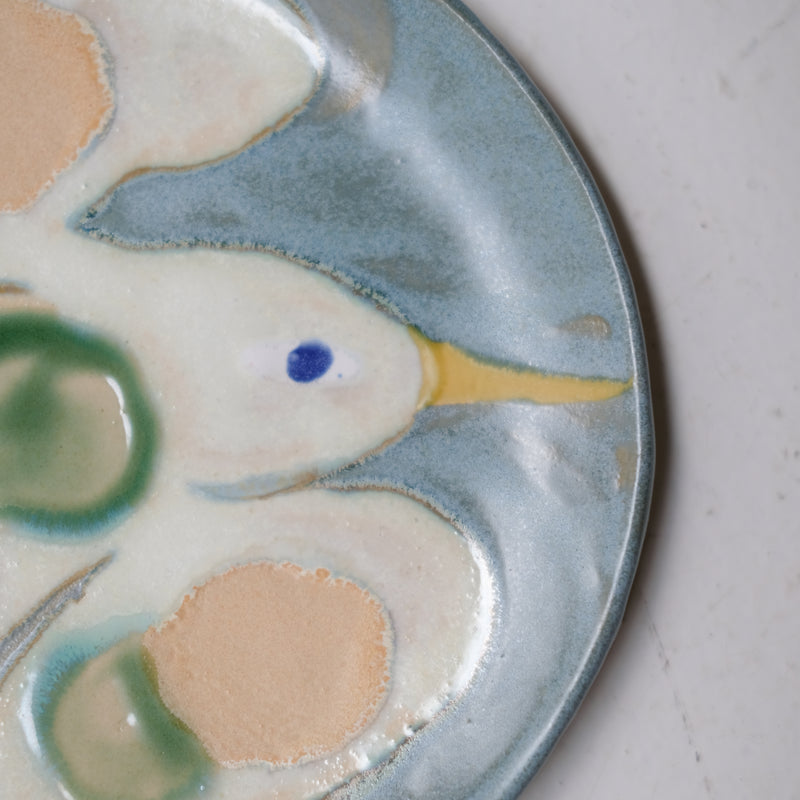 Assiette W25MY46 en grès D 16,5cm - multicolore de Marie-Yaé Suematsu chez Brutal Ceramics