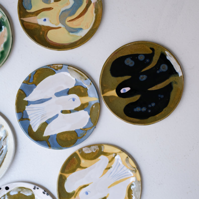 Assiette W25MY39 en grès D 16,5cm - multicolore de Marie-Yaé Suematsu chez Brutal Ceramics