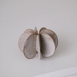 Objet Petale S en grès roux D 9cm - brun mat de Motoko Saigo chez Brutal