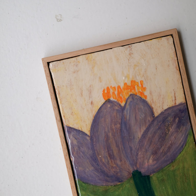 Tableau "Villequier n°04" - 15x21cm - Faience de Samantha Kerdine pour Brutal Ceramics