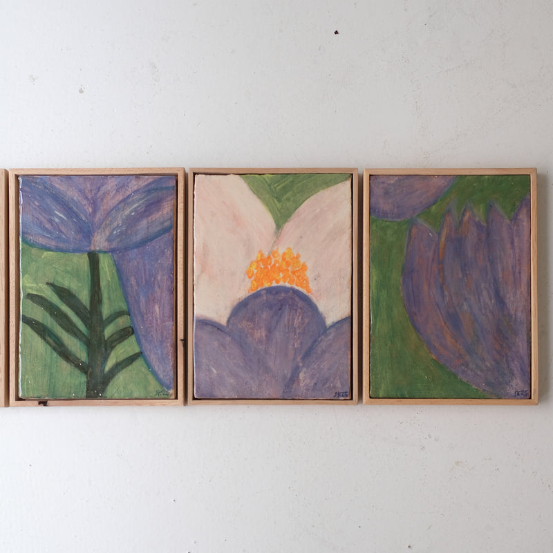 Tableau "Villequier n°05" - 15x21cm - Faience de Samantha Kerdine pour Brutal Ceramics