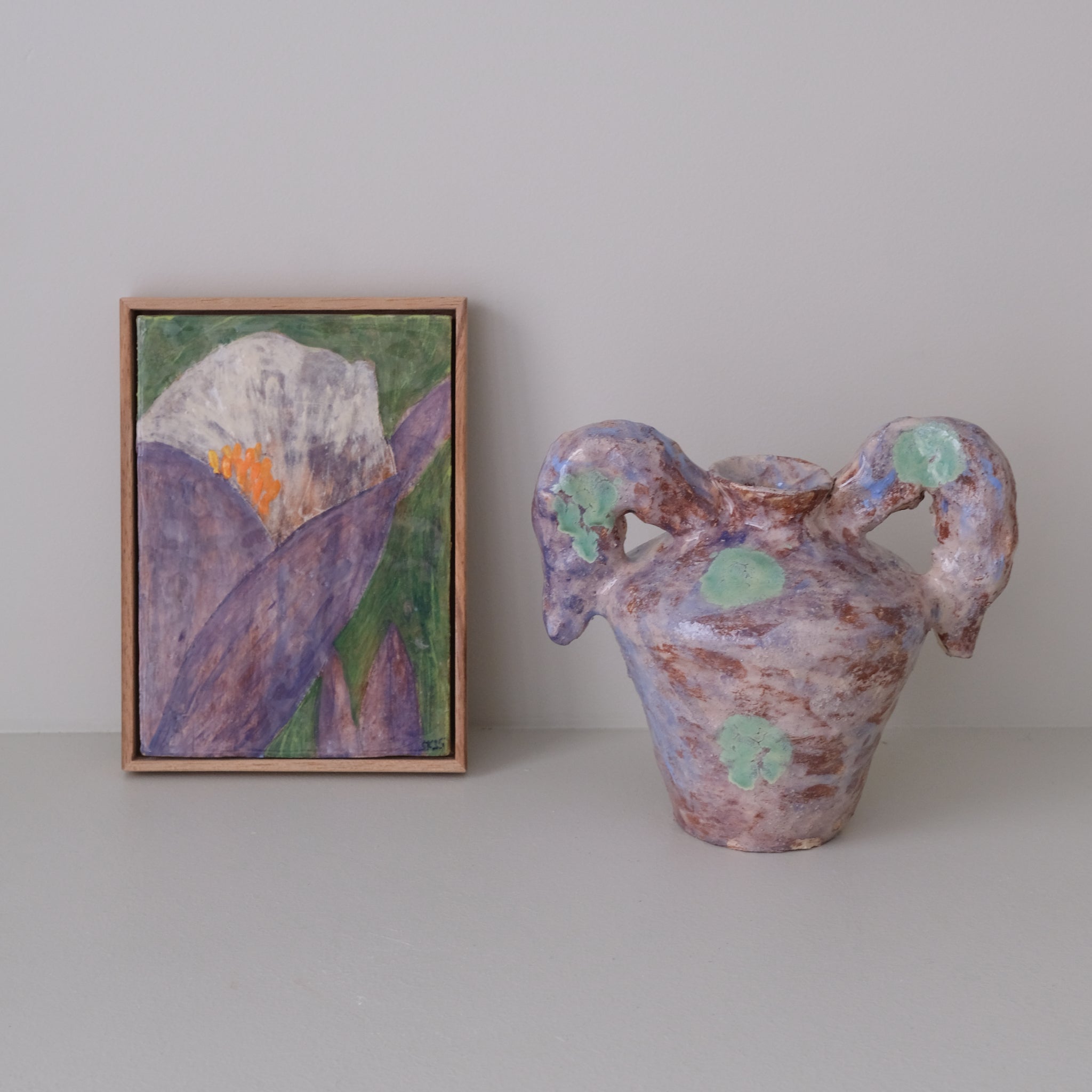 Tableau "Villequier n°02" - 15x21cm - Faience de Samantha Kerdine pour Brutal Ceramics