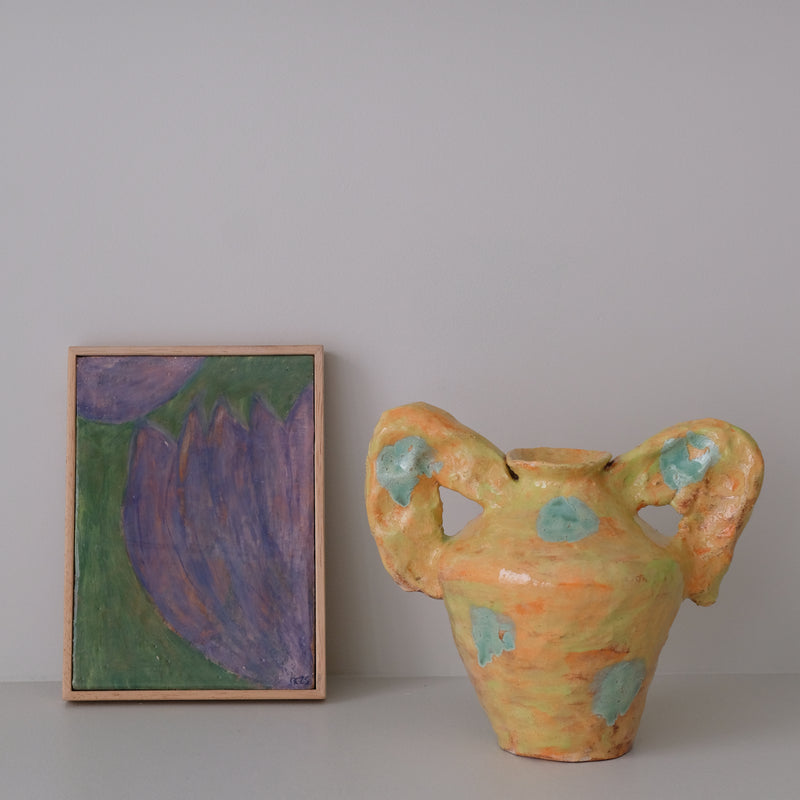 Tableau "Villequier n°03" - 15x21cm - Faience de Samantha Kerdine pour Brutal Ceramics