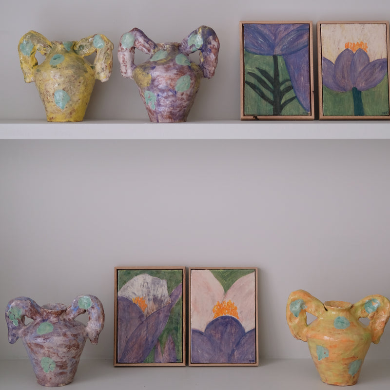 Tableau "Villequier n°05" - 15x21cm - Faience de Samantha Kerdine pour Brutal Ceramics