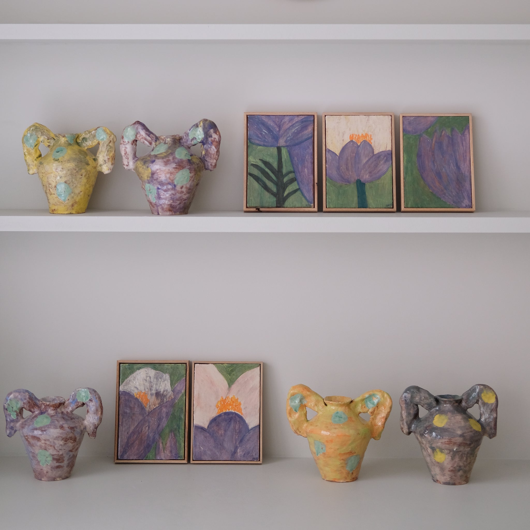 Tableau "Villequier n°01" - 15x21cm - Faience de Samantha Kerdine pour Brutal Ceramics