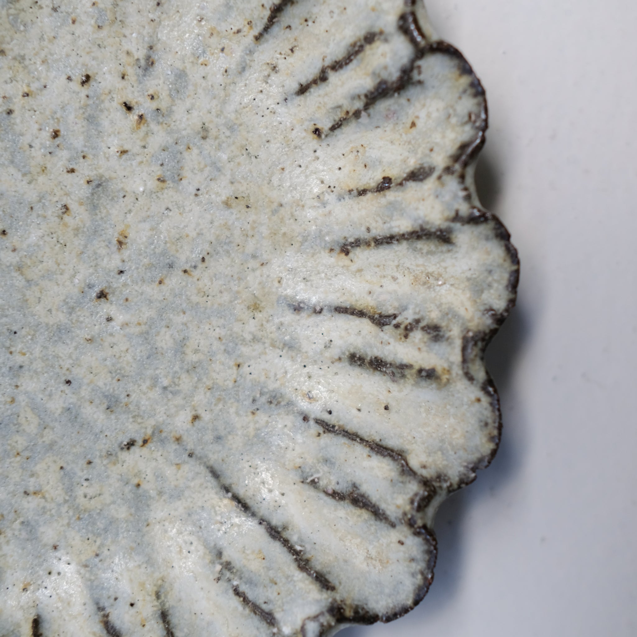 Assiette en terre recoltée D 18cm - blanc mat de Potry chez Brutal Ceramics
