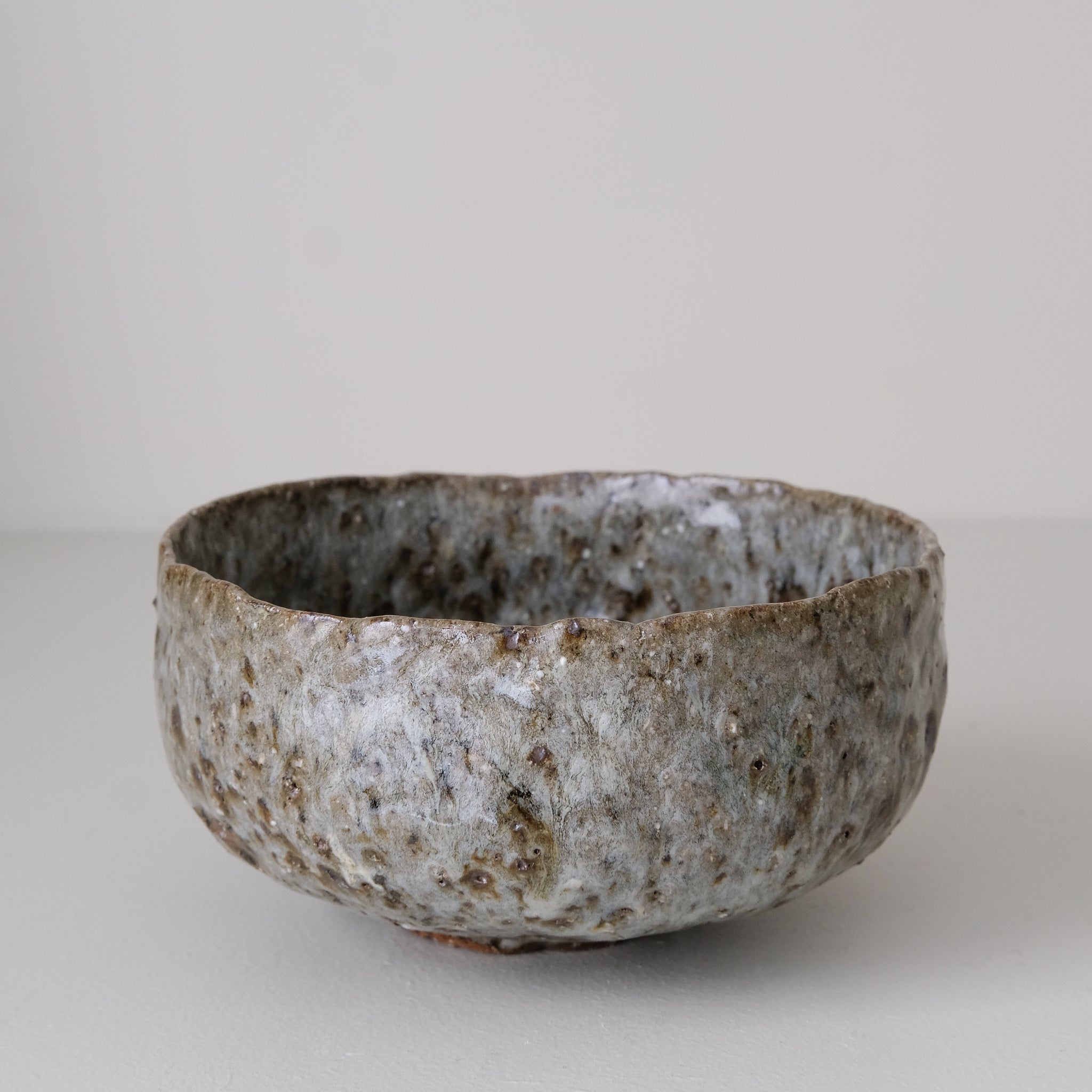Bol en terre recoltée cuisson feu D 15cm - vert-bleu de Potry chez Brutal Ceramics