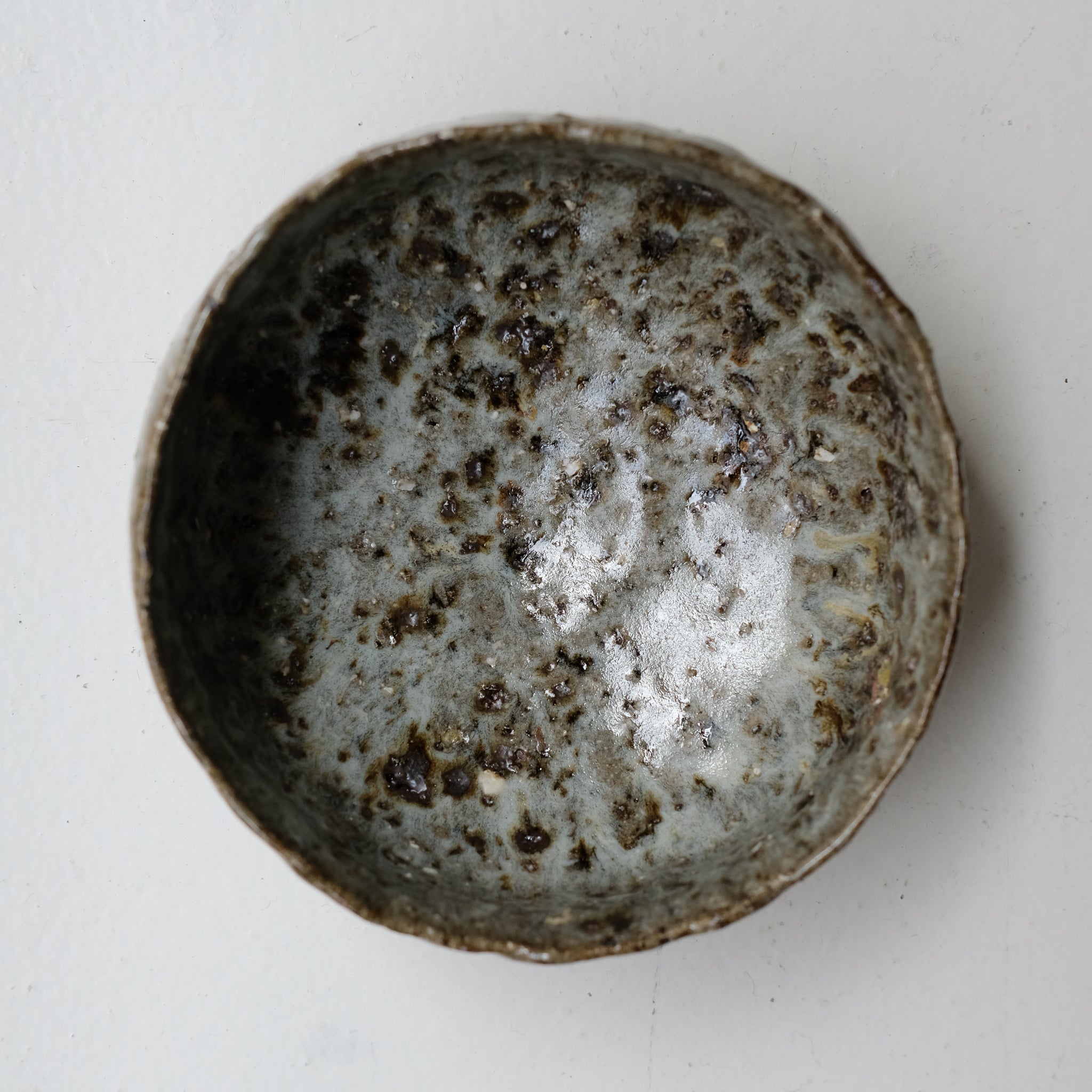 Bol en terre recoltée cuisson feu D 15cm - vert-bleu de Potry chez Brutal Ceramics