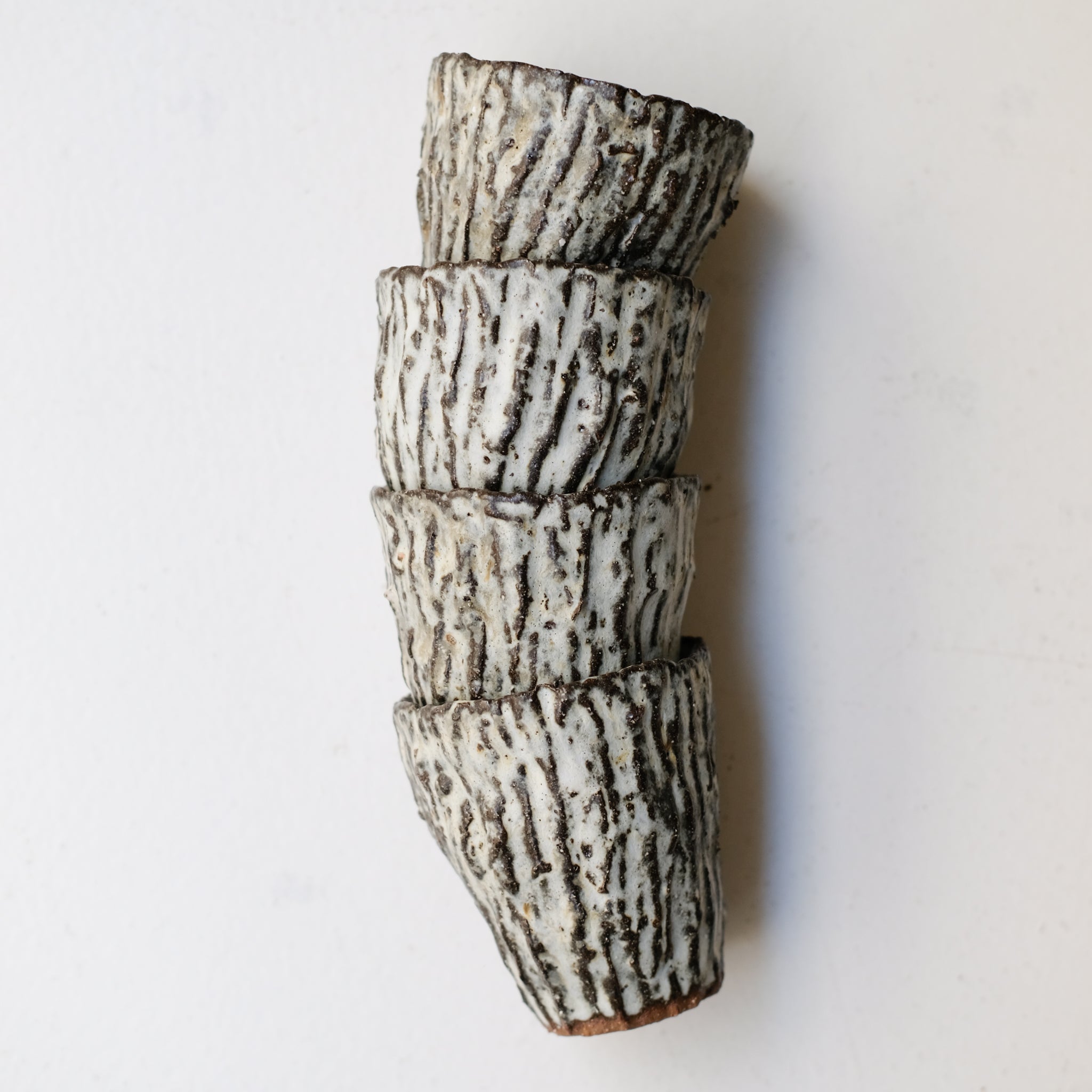 Tasse en terre recoltée 140ml -blanc mat de Potry chez Brutal Ceramics