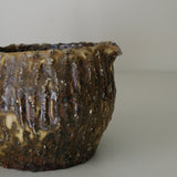 Pichet en terre recoltée cuisson feu 440ml - brun de Potry chez Brutal Ceramics