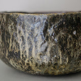 Saladier en terre recoltée cuisson feu D 27 cm- brun vert de Potry chez Brutal Ceramics