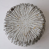 Tabouret en terre recoltée H 30 cm- blanc mat de Potry chez Brutal Ceramics