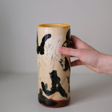 Vase SP26HB03 en faïence rouge H 23cm - Multicolore d'Héloise Bariol chez Brutal Ceramics