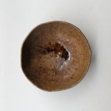 Bol en terre recoltée D 16,5cm - orange brun de Nathalie Reocreux chez Brutal Ceramics