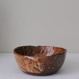 Petit saladier en terre recoltée D 20cm cuisson feu - rouge orangé de Nathalie Reocreux chez Brutal