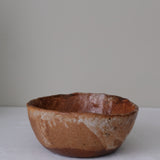 Petit saladier en terre recoltée D 20cm cuisson feu - rouge orangé de Nathalie Reocreux chez Brutal