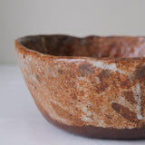 Petit saladier en terre recoltée D 20cm cuisson feu - rouge orangé de Nathalie Reocreux chez Brutal