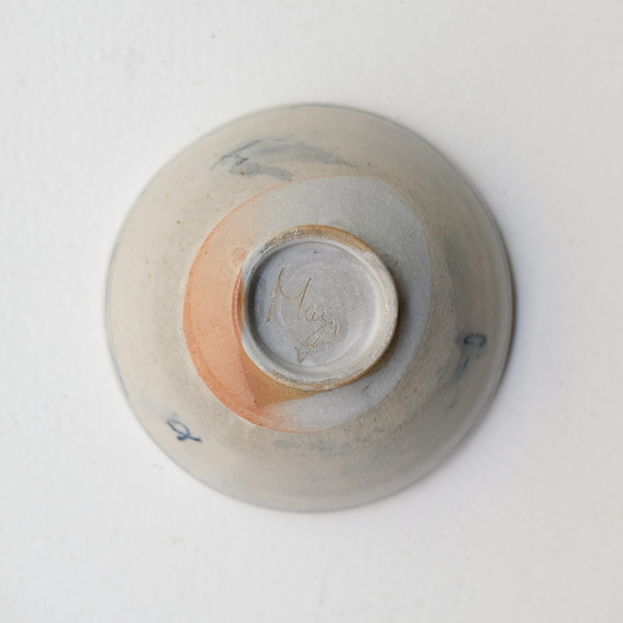 Bol (J) en grès D 15 cm cuisson feu - bleu de Maya Micenmacher chez Brutal Ceramics