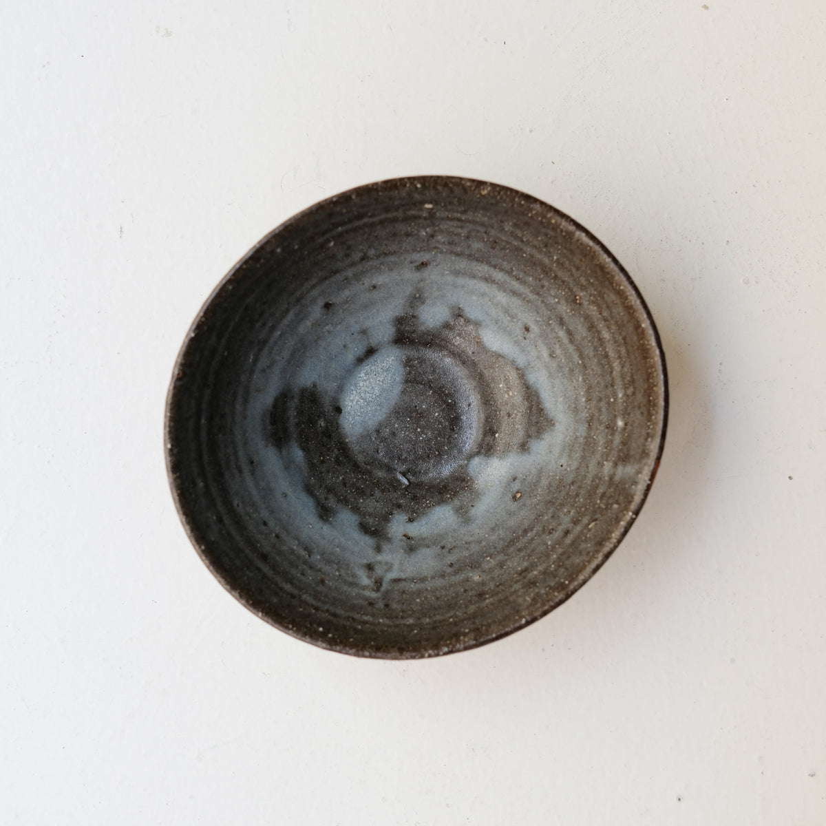 Bol conique oval D 17cm - Bleu gris satiné par Benoit Audureau chez Brutal Ceramics