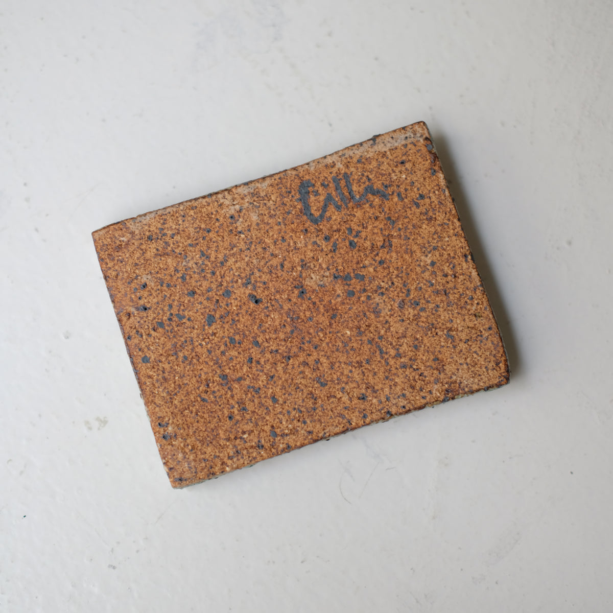 Stoneware soap dish A2604 L 10cm - green