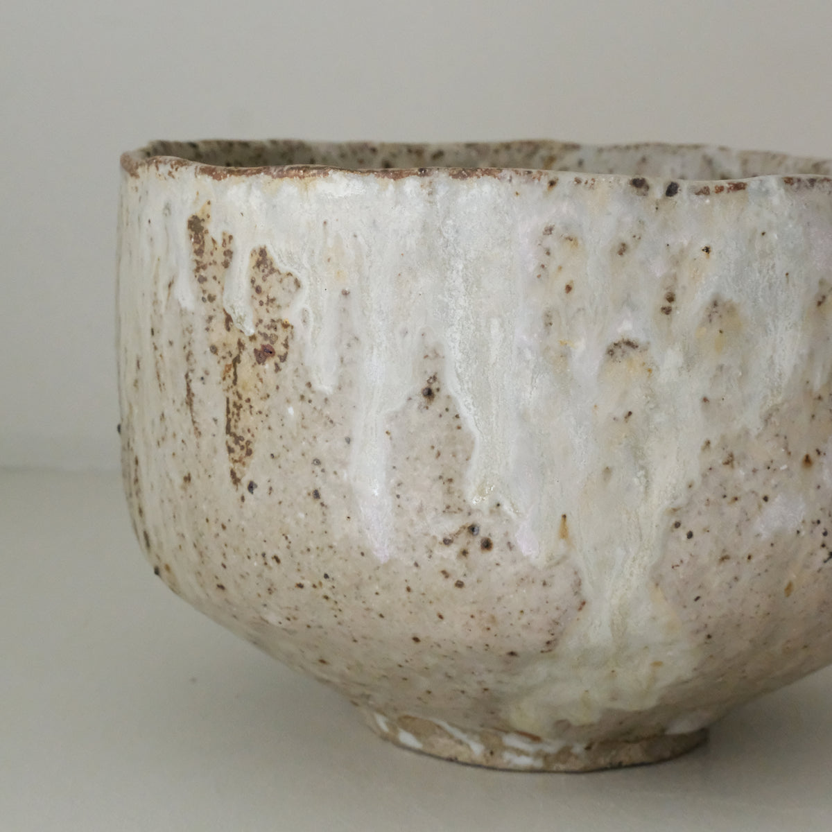 Saladier en terre recoltée D 22cm - vert blanc