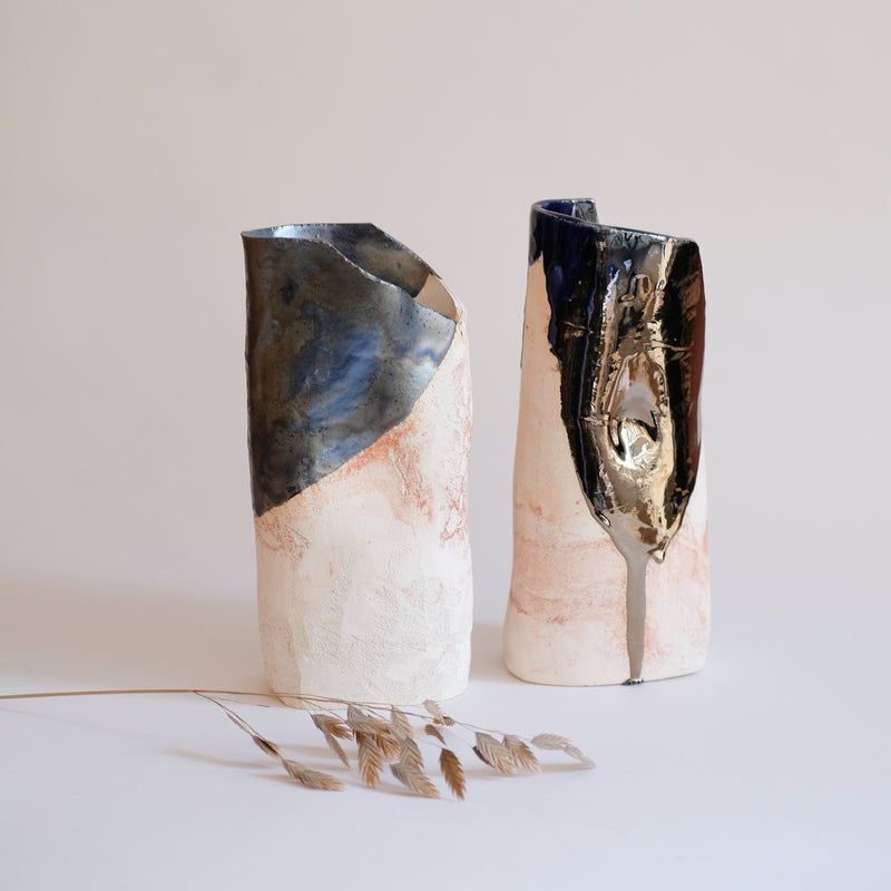 Vase Omata 06 par Emmanuelle Roule chez Brutal Ceramics