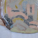 Plat Ansé 02 multicolore par Héloïse Bariol chez Brutal Ceramics