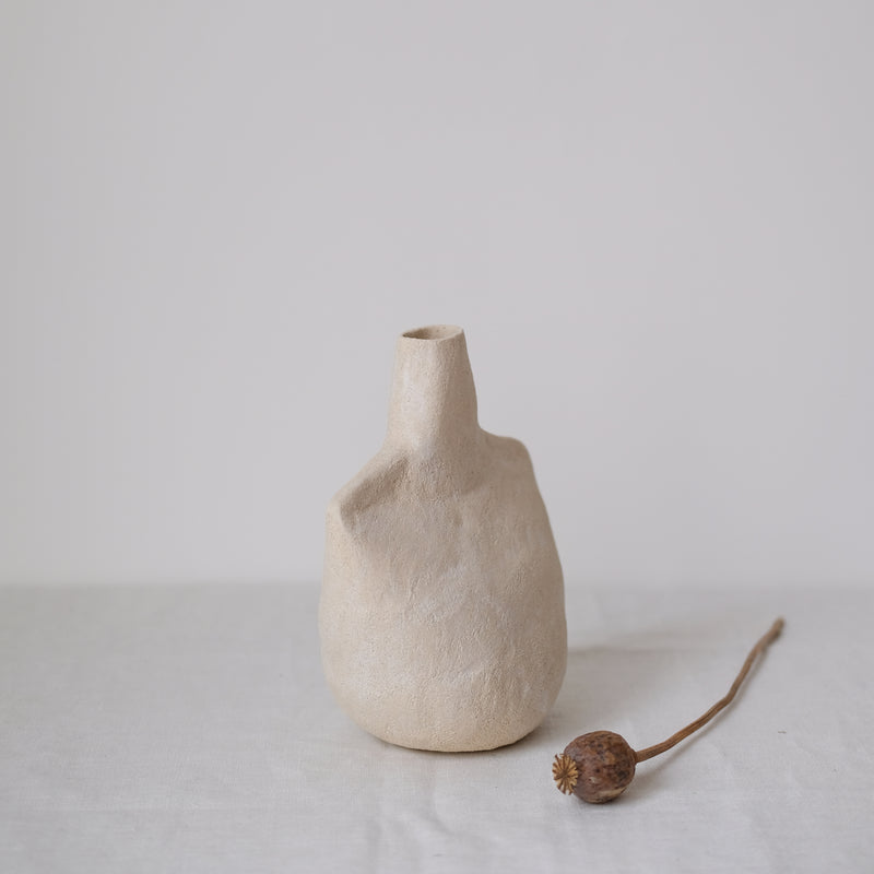 Grand vase Oiseau_03 - Sable par Stéphanie Petit chez Brutal