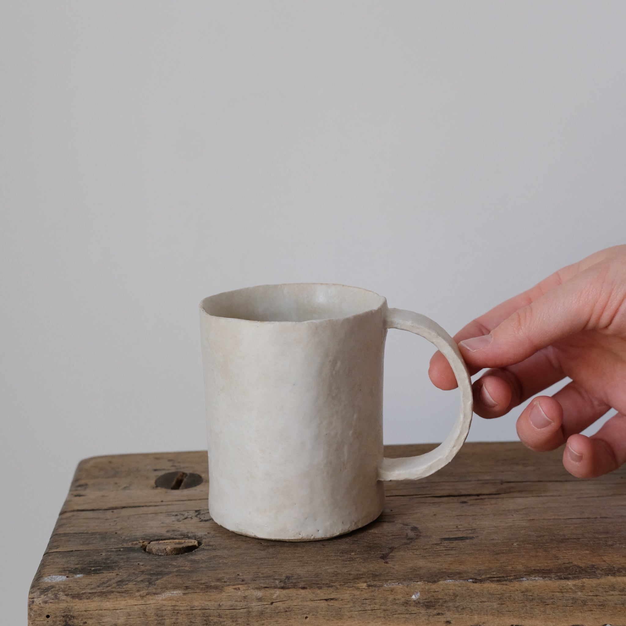 Tasse en grès et porcelaine 220ml - Blanc de Yellow Nose Studio 