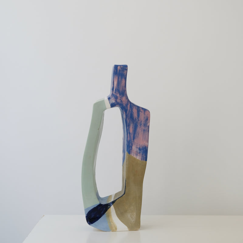Vase en faïence H 49cm Copenhague par Rosi Mistou pour Brutal Ceramics