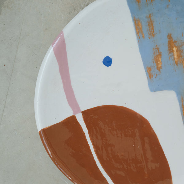 Plat 33cm Pondichéry par Rosi Mistou pour Brutal Ceramics