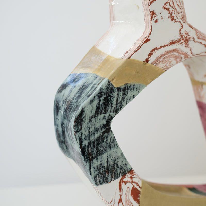 Vase en faïence H 35cm Berlin par Rosi Mistou pour Brutal Ceramics