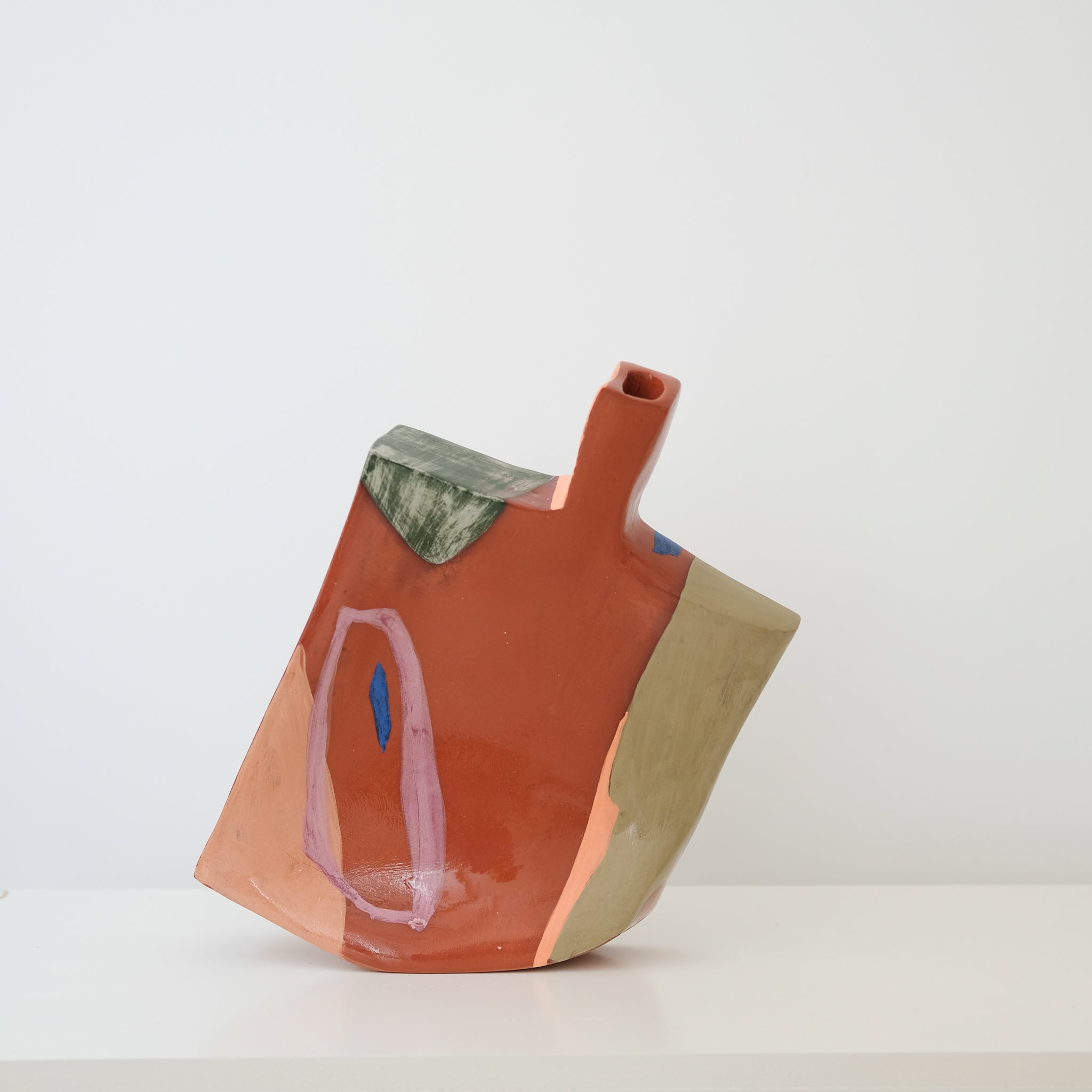 Vase en faïence H 37cm Marrakech par Rosi Mistou pour Brutal Ceramics