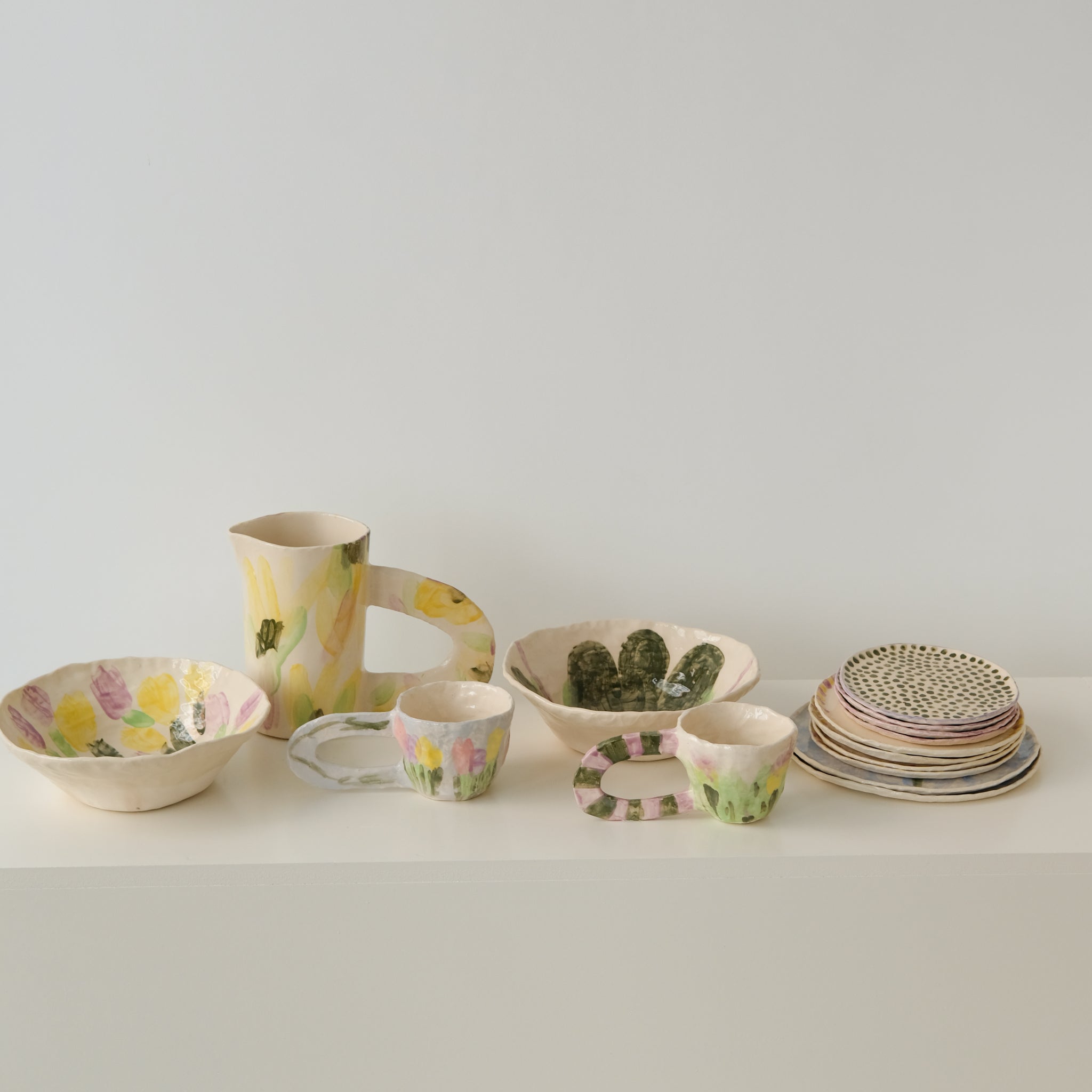 Saladier en faïence H 18cm Fleurs de Samantha Kerdine pour Brutal 