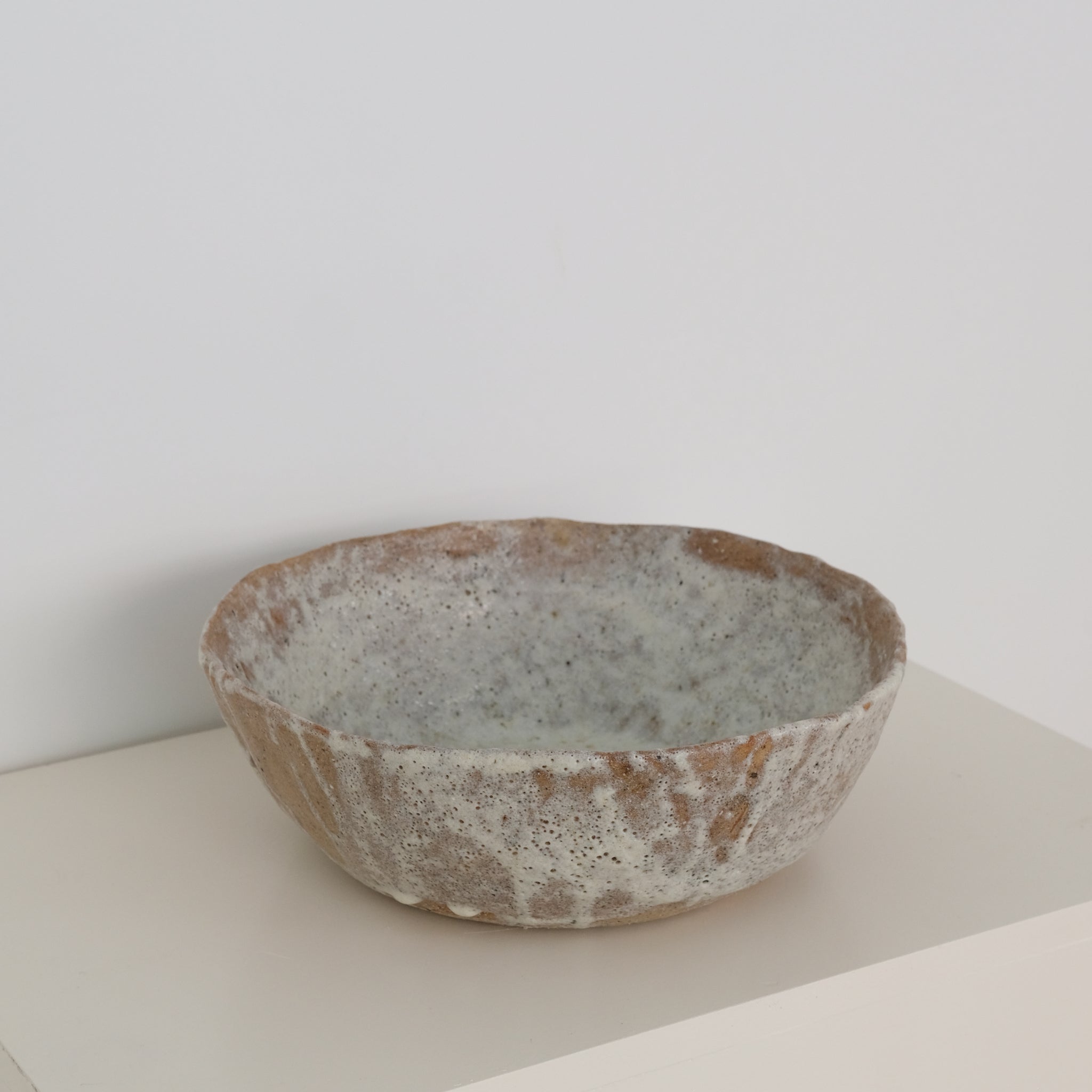 Saladier en terre glanée D 33cm- Blanc satiné par Potry pour Brutal