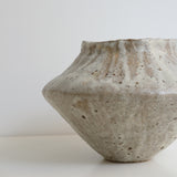 Vase en terre glanée H 17cm - Blanc gris de Potry chez Brutal Ceramics