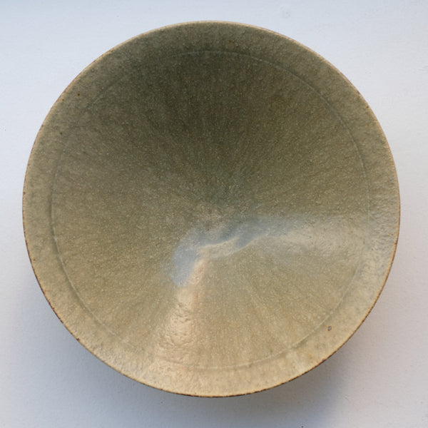 Bol en grès D 19,5cm - vert de Yamato Kobayashi chez Brutal Ceramics