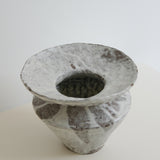 Vase en terre glanée H 17cm - Blanc mat de Potry chez Brutal Ceramics