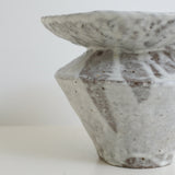 Vase en terre glanée H 17cm - Blanc mat de Potry chez Brutal Ceramics