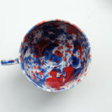 Tasse en porcelaine 350ml- bleu et rouge chez Brutal Ceramics