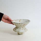 Vase en terre glanée H 13,4cm - Blanc moucheté par Potry chez Brutal Ceramics