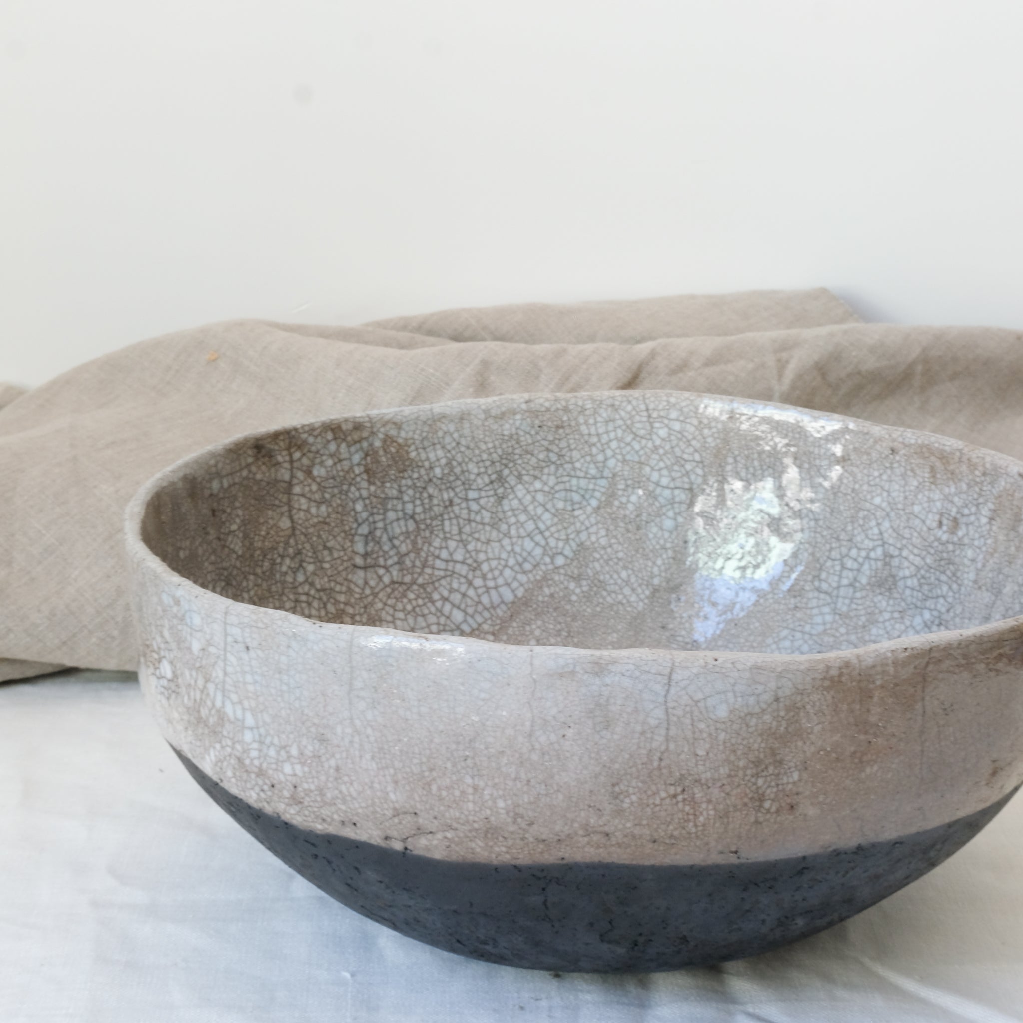 Saladier 02 Raku en grès par la céramiste Potry chez Brutal