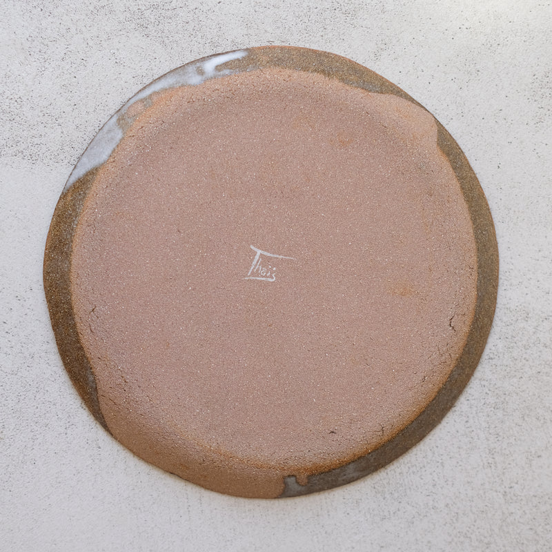 Assiette en grès roux D 18,5cm par Thais Ceramique par Brutal