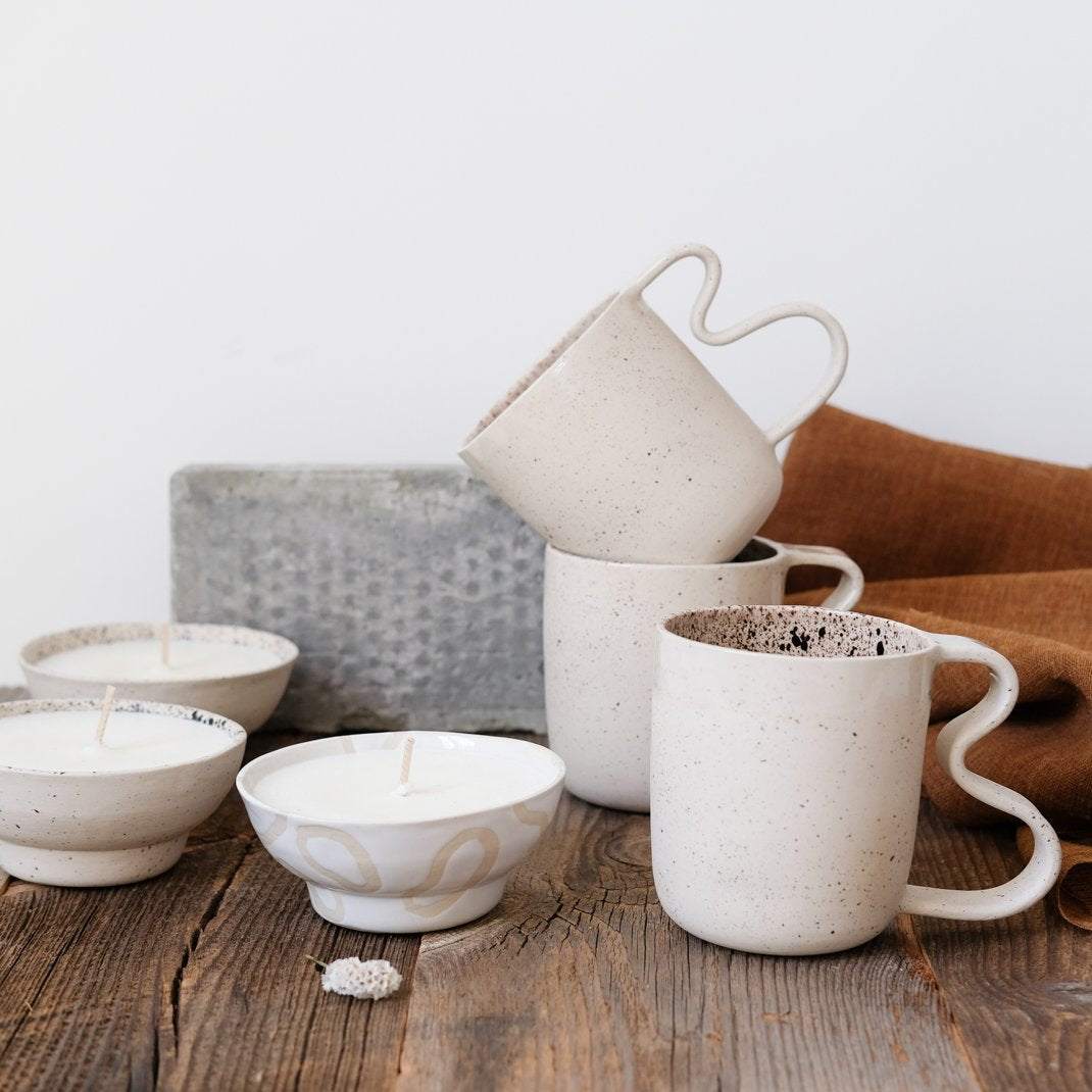 Bougie Ocha en exclu pour Brutal Ceramics faite à la main par Camille Esnée 
