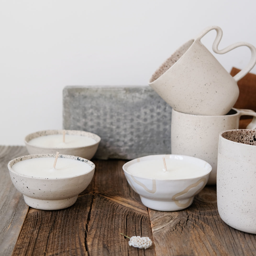 Bougie Ocha faite à la main par Camille Esnée pour Brutal Ceramics