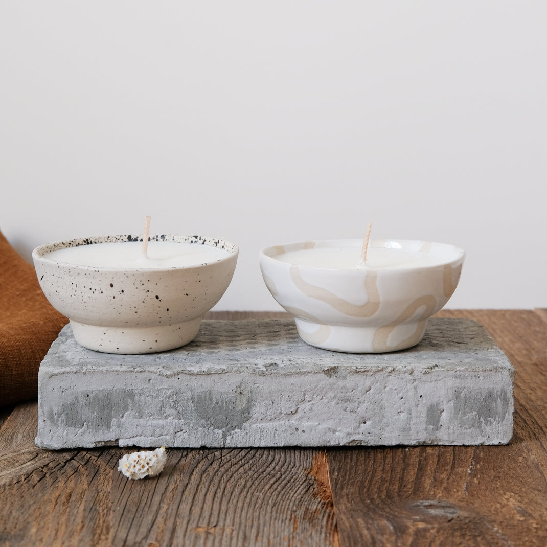 Bougie Ocha faite à la main par Camille Esnée pour Brutal Ceramics