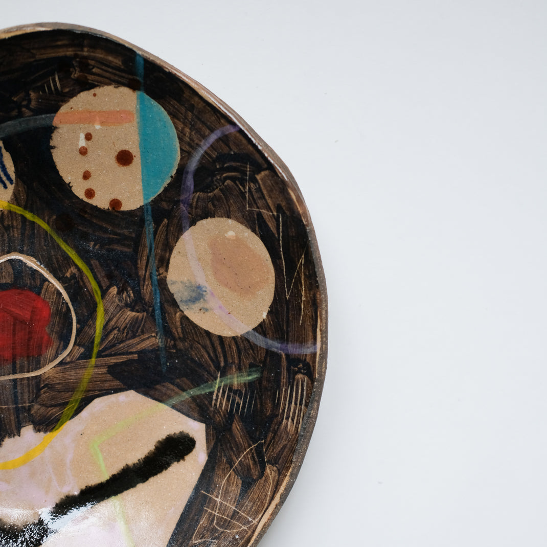 Grande assiette / Plat réalisée par le potier japonais Shun Kadohashi