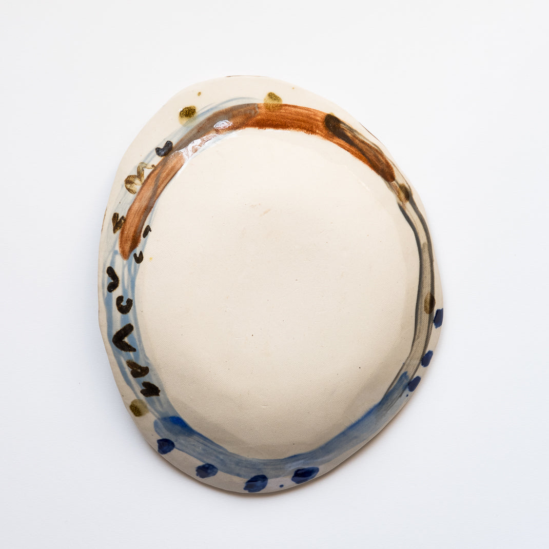 Assiette grand format, pièce unique du potier japonais Shun Kadohashi pour Brutal Ceramics